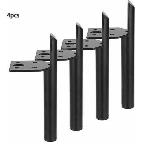 4 Stück Metall-möbelfüße, Ersatzfüße Für Betten, Schränke, Tische Und Sofas (mattschwarz, 15 Cm), Von Debuns