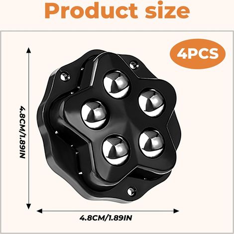 4 Robuste, Um 360° Drehbare, Selbstklebende Lenkrollen Für Möbel, Kugellagerrollen Für Küchengeräte, Tragfähigkeit 150 Kg, Für Aufbewahrungsboxen, Mülleimer, Schlafzimmermöbel Usw.