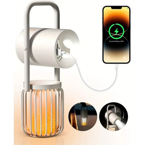 4-in-1 Multifunktions-campinglaterne – Wiederaufladbare Led-laterne, Bluetooth-lautsprecher Für Den Außenbereich, 8000-mah-powerbank, 3 Beleuchtungsmodi – Schwarz – Ipx5 Wasserdicht