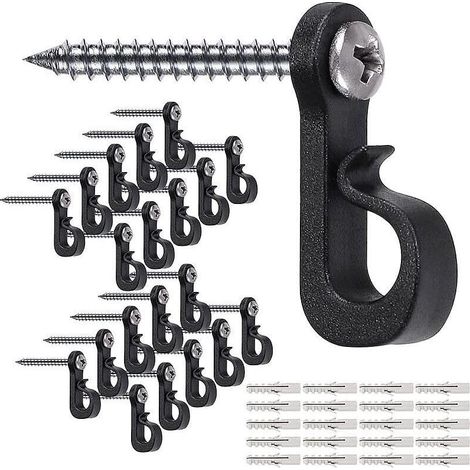 45er-packung Q-hanger Schraubhaken Für Den Innen- Und Außenbereich, Weihnachtsbeleuchtung, Aufhängehaken, Garage, Silvester-partybeleuchtung Für Lichterketten Im Freien, Von Debuns