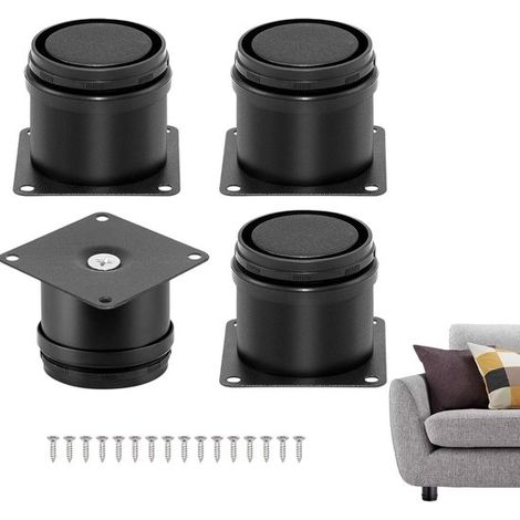 4er-set Möbelfüße – Verstellbare Runde Füße Für Schränke Und Tische – Metallfüße – Geeignet Für Schränke, Bänke, Regale, Tische Und Diy-möbel – Schwarz, 50 Mm