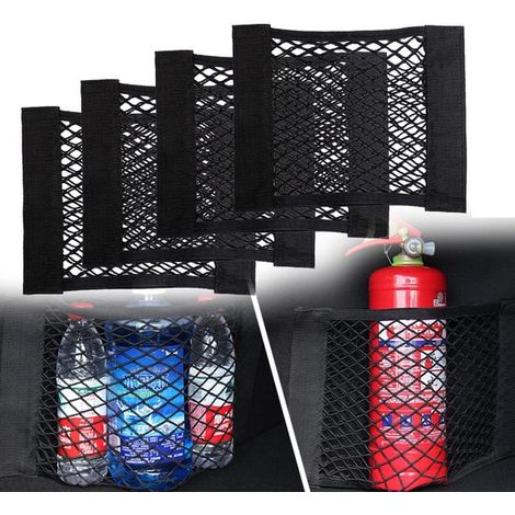 4er-set – Kofferraum-organizer – Gepäcknetz – Auto-aufbewahrungsnetz – Kofferraumnetz – Kofferraum-organizer – 30 X 25 Cm – Schwarz
