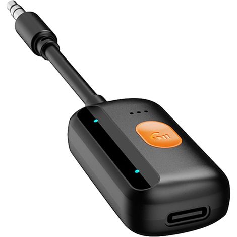 5,4-ghz-bluetooth-adapter Mit Geräuschisolierung, 3,5-mm-kfz-adapter Mit Integriertem Bluetooth, Drahtloser Audioempfänger Für Heimstereoanlagen/kabelgebundene Lautsprecher, 1 Batterielaufzeit