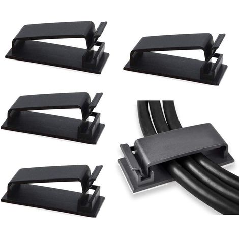 50 Selbstklebende Kabelclips, Kabelorganisator-clips Für Fernseher, Computer, Ethernet-kabel, Desktop-computer Und Home-offices (schwarz)