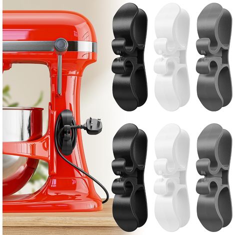6er-pack Verbesserte, Selbstklebende Kabelorganisatoren Für Küchengeräte – Kompatibel Mit Heißluftfritteuse, Mixer, Kaffeemaschine Und Mehr.