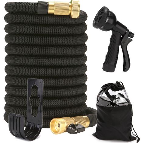 7,6 M (25 Fuß) Leichter, Auslaufsicherer Und Knickfester Gartenschlauch Mit 10-funktionsdüse Und 19 Mm (3/4 Zoll) Messinganschlüssen, Ideal Zum Bewässern Von Rasenflächen, Reinigen Von Böden Und Wasch