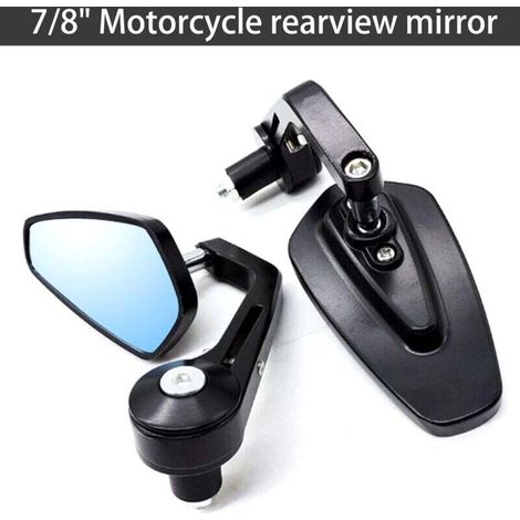7/8" (22 Mm) Motorradspiegel, Lenkerendenspiegel Mit Blendschutz, Seitenspiegel Für Yamaha, Suzuki, Kawasaki, Npterbl