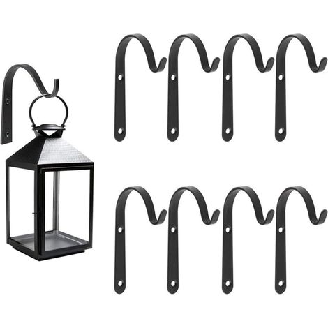 8 Wandhaken Aus Eisen Für Pflanzen, Futterspender, Lampen, Laternen Und Blumentöpfe (7,1 X 4 Cm)