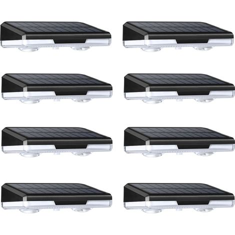 8er-set Solarleuchten Für Zäune Und Terrassen – Ip65 Wasserdicht – Solarbetrieben – 8 Rgb-farben – Gartenbeleuchtung