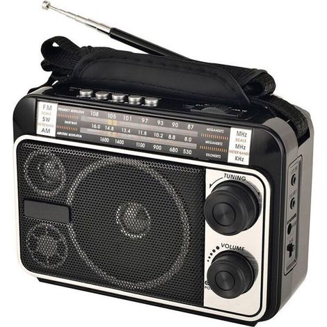 Am/fm/sw1/sw2 Transistorradio, Netz- Oder Batteriebetrieb Mit Exzellentem Empfang, Großem Lautsprecher, Von Debuns