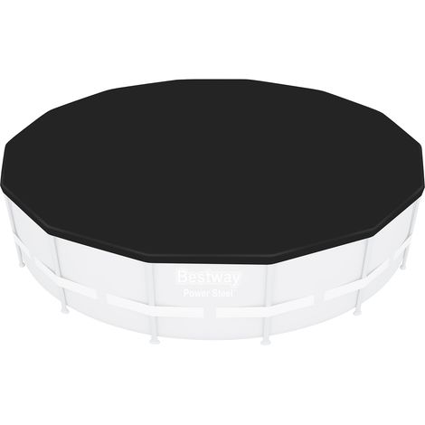 Bestway Flowclear 220 Cm Poolabdeckung – Schmutzabweisende Abdeckung Mit Ablauflöchern – Sichere Seilbefestigung – Für Aufstellpools