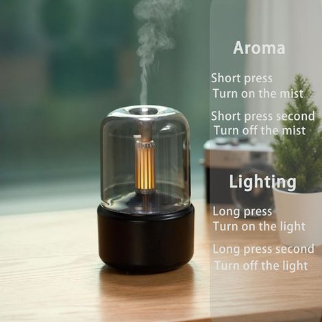 Aromatherapie-diffusor Mit 150 Ml Fassungsvermögen Und Automatischer Abschaltfunktion, Kaltnebel-luftbefeuchter Mit Warmem Licht, Aromadiffusor Für Ätherische Öle