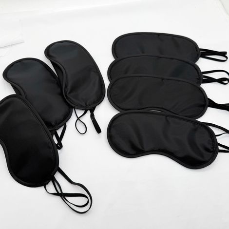 Atmungsaktive Und Blickdichte Schlafmaske – Reisemaske Mit Gummizug – Schwarz – 24er-packung