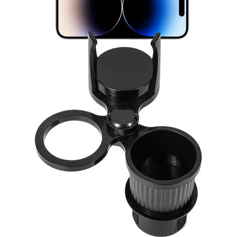 Ausziehbarer Becherhalter, Erweiterbarer Getränkehalter Fürs Auto, Um 360° Drehbares Handy-ladegerät Mit Verstellbarer Basis, Aufbewahrungsorganizer Für Wasserflaschen Und Kaffeebecher, 11,7 X 8