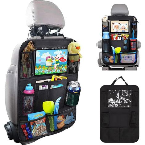 Auto-rücksitz-organizer – 9 Staufächer, 10-zoll-tablet-halterung, Kindersitz-rückenlehnenschutz, Ideales Reiseaccessoire