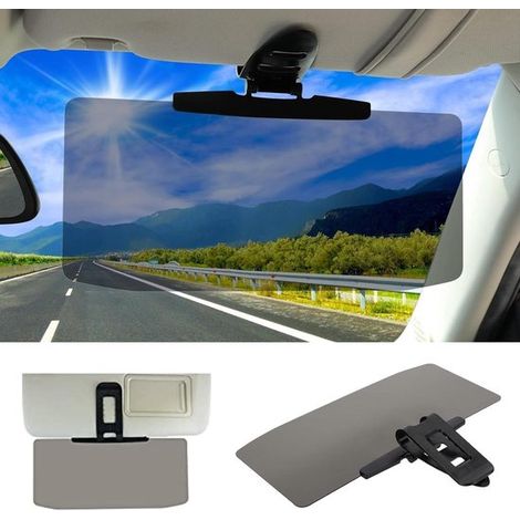 Auto-sonnenschutz – Sonnenschutzverlängerung – Sichereres Fahren – 180° Verstellbar – 32 Cm Breites Paneel – Schwarz