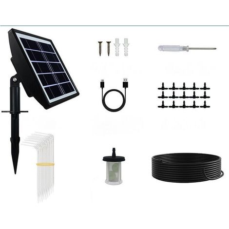Automatisches Solar-bewässerungssystem, Solar-tropfbewässerungsset Mit Batterie Und Zeitschaltuhr Für 15 Topfpflanzen, Von Debuns