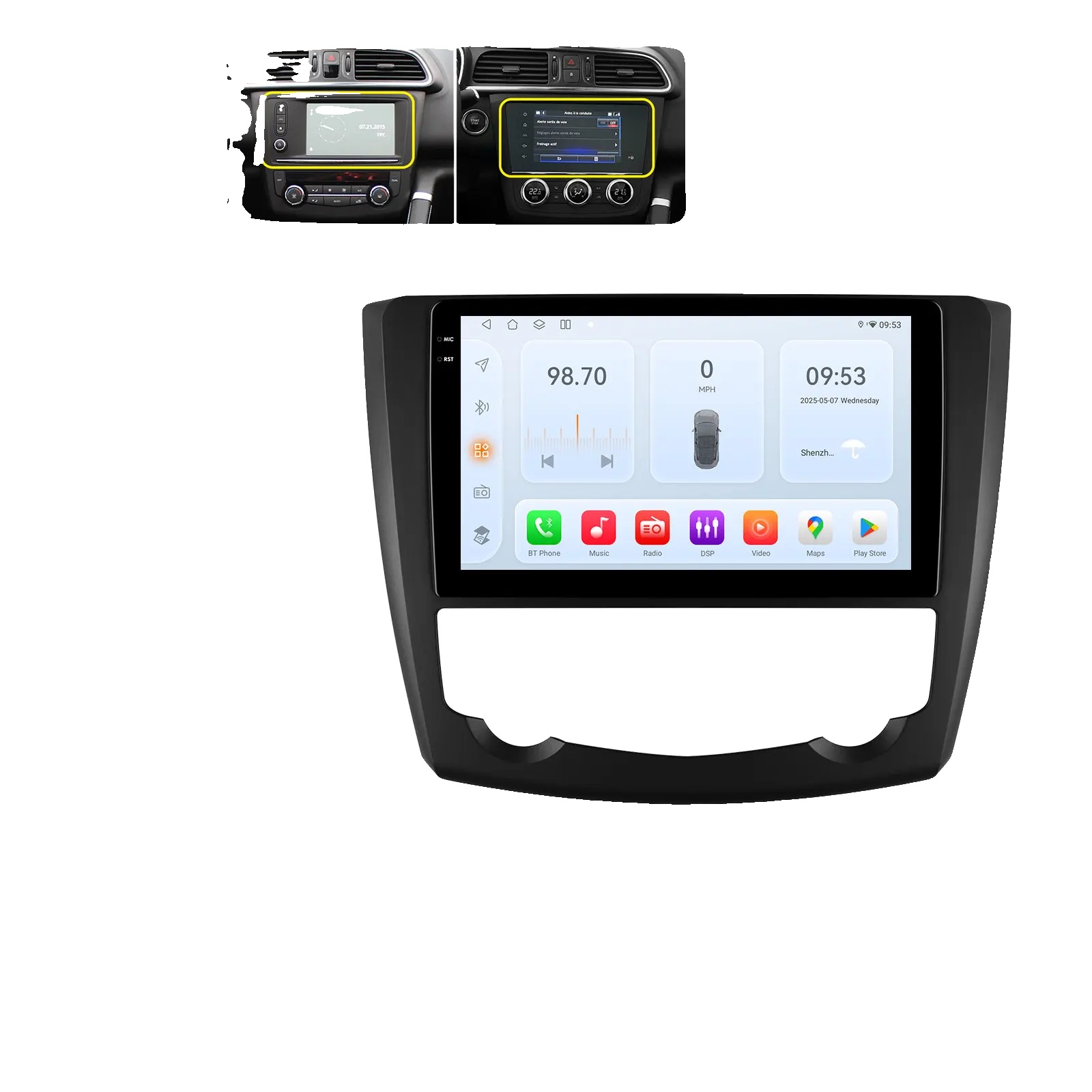 Auto-multimedia-system, Navigationssystem, Smartphone-kompatibilität, Kompatibel Mit Renault Kadjar 2015 - 2019, B-qs6 (8kerne-6g 64g)