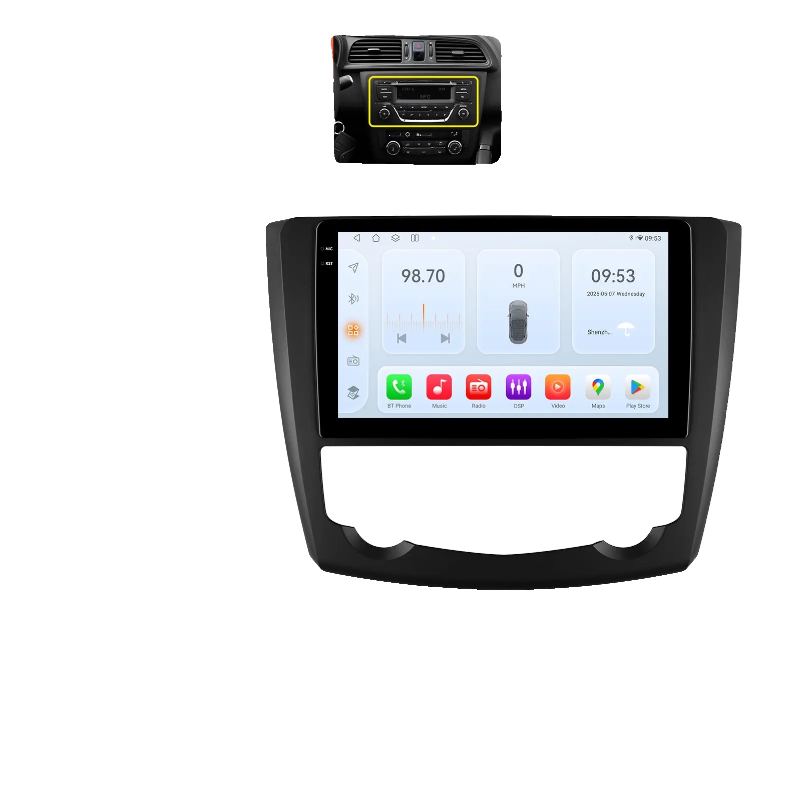 Auto-multimedia-system, Navigationssystem, Smartphone-kompatibilität, Kompatibel Mit Renault Kadjar 2015 - 2019, A-qs1 (8kerne 3g 32g)