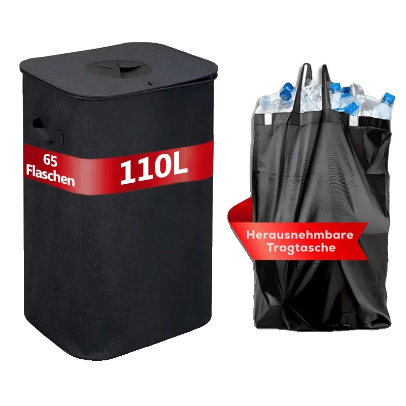 Recyclingbehälter, Abnehmbarer Wasserdichter Beutel, Faltbares Design, 110l