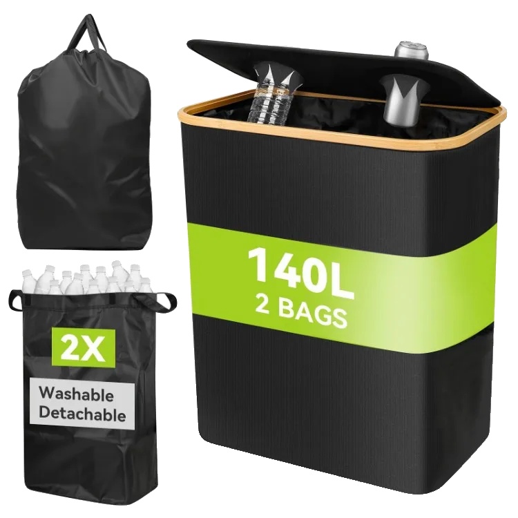 Recyclingbehälter, Abnehmbarer Wasserdichter Beutel, Faltbares Design, 140l