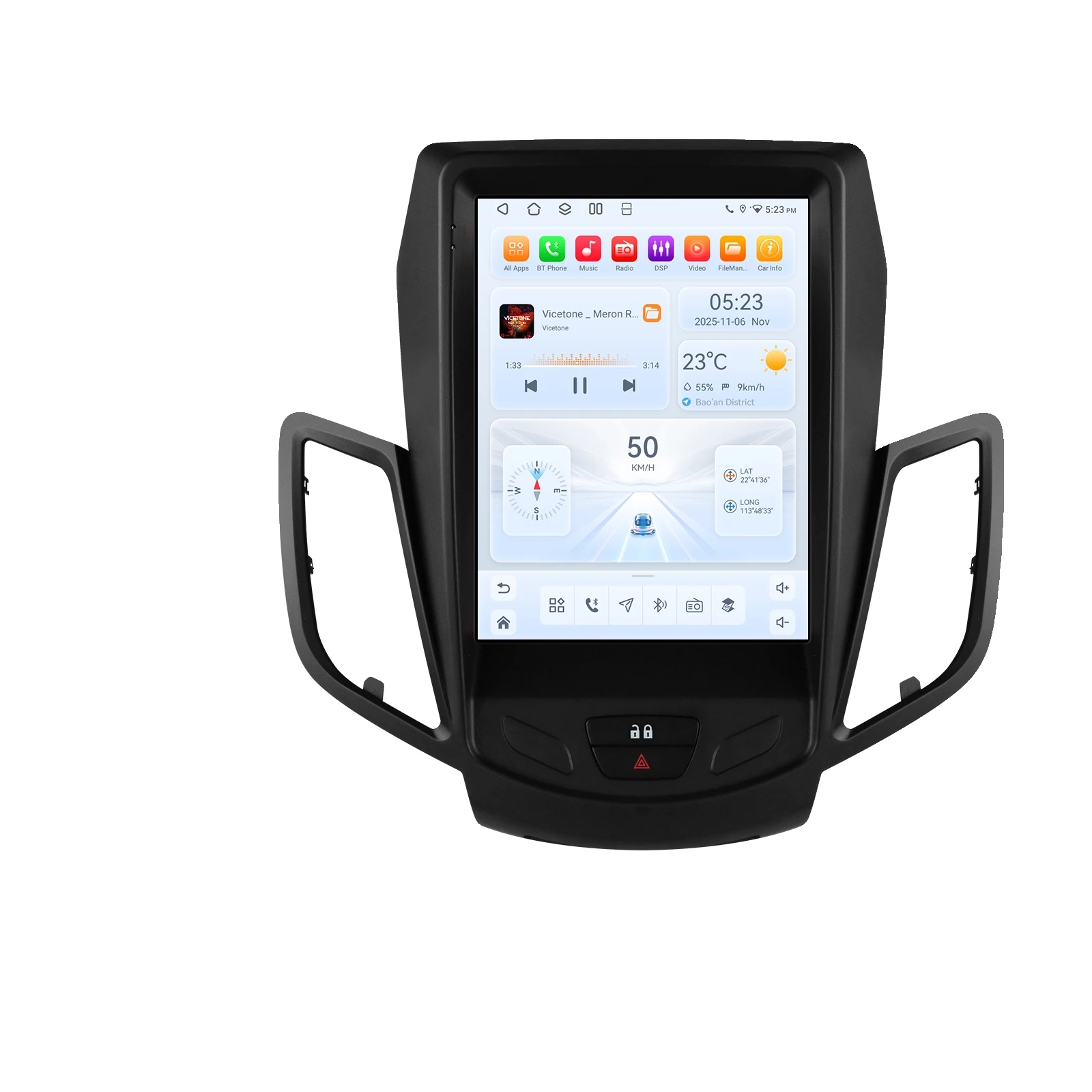 Carplay, Multimedia-player, 9,7" Touchscreen, Unterstützt 4g-konnektivität, Qs8-4g 8core-8g 128g
