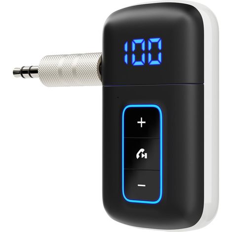 Bluetooth 5.3-autoradio Mit Led-anzeige, Geräuschunterdrückung, 3,5-mm-bluetooth-adapter, Kabelloser Audioempfänger Für Kabelgebundene Kopfhörer/hifi-anlage/lautsprecher, Musikwiedergabe Und Anrufe