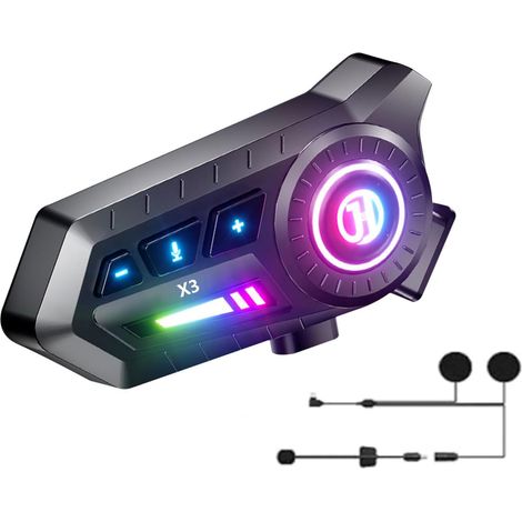Bluetooth-motorradhelm Mit Sprachadapter, Eingebautem Lautsprecher, Ipx67-wasserschutz Und Bluetooth 5.3/langlebigem 1200-mah-akku, Idealer Motorradhelm Zum Radfahren, Skifahren Und Mountainbiken.