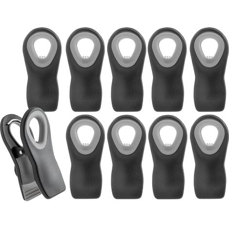 Bunte Magnet-beutelclips – Luftdichter Verschluss Für Brot, Snacks Und Andere Lebensmittelbeutel – Schwarz – 10er-pack