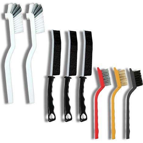 Bürstenset Für Schwer Zugängliche Stellen. Multifunktionale Bürsten Mit Festen Borsten. Geeignet Für Küche, Bad, Fugen, Spülbecken, Tassen, Teekannen, Flaschen Und Mixer.
