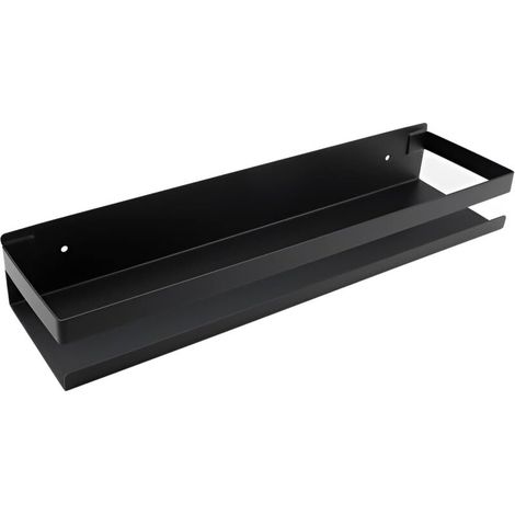 Candyse Badezimmer-wandregal, Duschregal, Edelstahl, 40 Cm, Schwarzes Stahl-wandregal