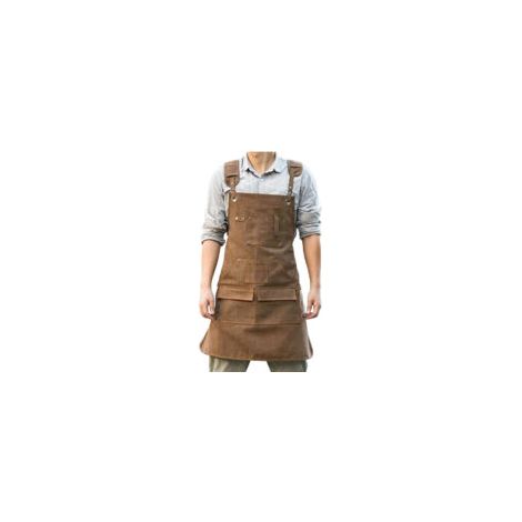 Canvas-schürze, Multifunktionale Und Verstellbare Arbeitsschürze Mit Werkzeugtasche Für Friseure, Maler, Handwerker, Gärtner, Barbiere, Baristas, Wasserdichte Jeansschürze
