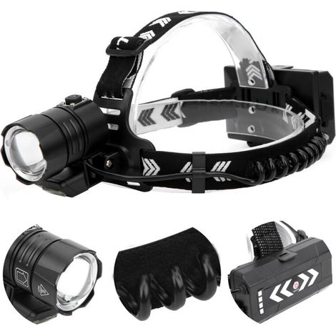 Dubuns Xhp90 Hochleistungs-stirnlampe, Wasserdichte Stirnlampe Mit Usb-ladefunktion Für Camping Und Angeln