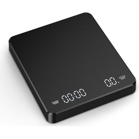 Digitale Kaffeewaage Mit Timer, 3 Kg/0,1 G, Wiederaufladbar, Tragbar, Ideal Für Manuelle Und Schwerkraftbrühmethoden, Mit Tara-funktion, 3 Einheiten, Led-anzeige.