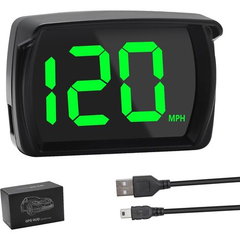 Digitaler Gps-tachometer (mph), Head-up-display, Echtzeit-tachometer Für Pkw, Usb-plug-&-play-anschluss, Kompatibel Mit Lkw, Suvs Und Motorrädern, Großes Led-display