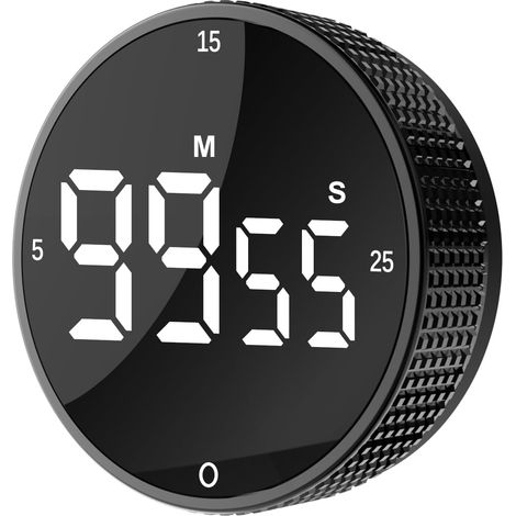 Digitaler Küchentimer – Magnetischer Countdown-timer – Visueller Timer Mit Großem Led-display, 3 Vorprogrammierte Zeiteinstellungen (5, 15, 25 Minuten) – 3 Lautstärkestufen, Ideal Zum Kochen Und Backe