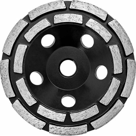 Doppelreihiger Diamantschleifteller – 125 Mm, Zum Polieren Und Reinigen Von Beton Und Granit Mit Einem Winkelschleifer, 1 Stück