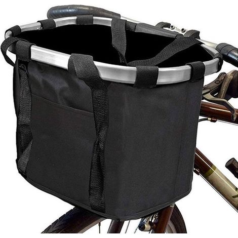 Doppelte Fahrradtasche 36 X 30 X 12 Cm – Wasserabweisend – Reflektierende Streifen – Kompatibel Mit Gepäckträgern – Schwarz