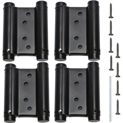 Doppeltwirkende, Drehbare Federbänder – Geeignet Für Schiebetüren – 4er-pack, 12,7 Cm (5 Zoll), Schwarz