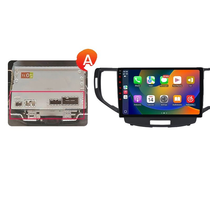 Autoradio, Smartphone-kompatibilität, Ki-sprachsteuerung, Kompatibel Mit Honda Accord 8 2008-2012, Wifi 4gb-64gb A