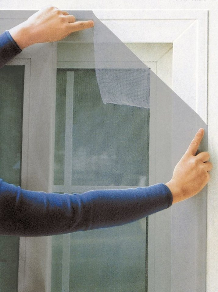 Fliegengitter Für Fenster 100 X 100 Cm Weiß Oder Schwarz Insektenschutz Insektennetz - Schwarz Bild 2