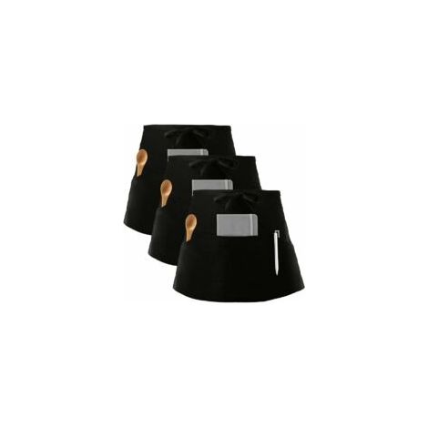 Dreiteilige Kellnerschürze Mit Drei Taschen, Küchenschürze Für Bistro/restaurant