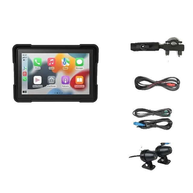 Motorrad-navigations-gps-navigator, Kabelloses Carplay, Wasserdichtes Ipx7-display, Navigator Mit 2x
