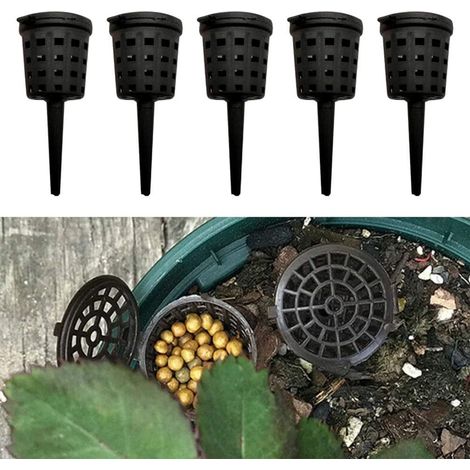 Düngerkorb Mit Deckel – Korb Zur Wurzeldüngung Von Topf-wasserpflanzen – Korb Für Langzeitdünger (50er-packung) – Länge 5 Cm, Durchmesser 2 Cm