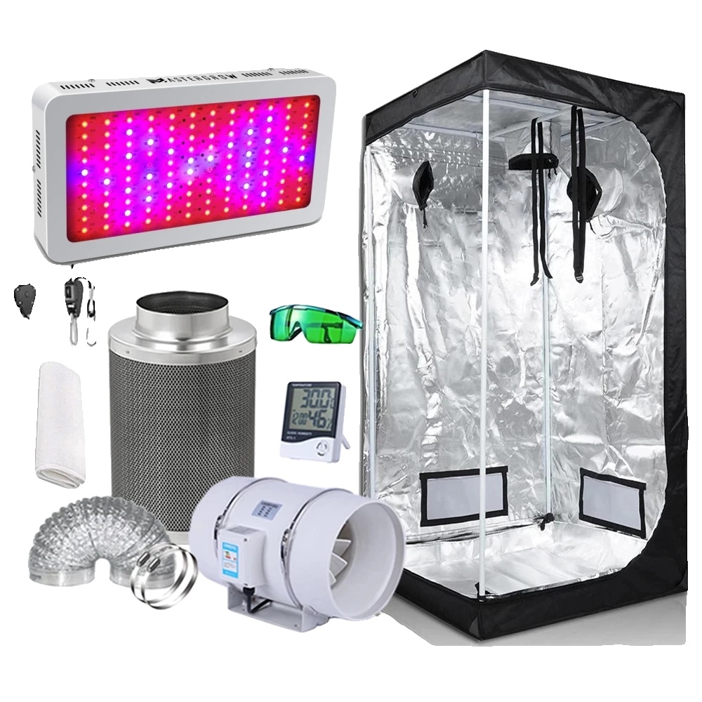 Wachszelt, Hydrokultursystem, Lüfter, Zeltsets A-c, 100x100x200cm Kit