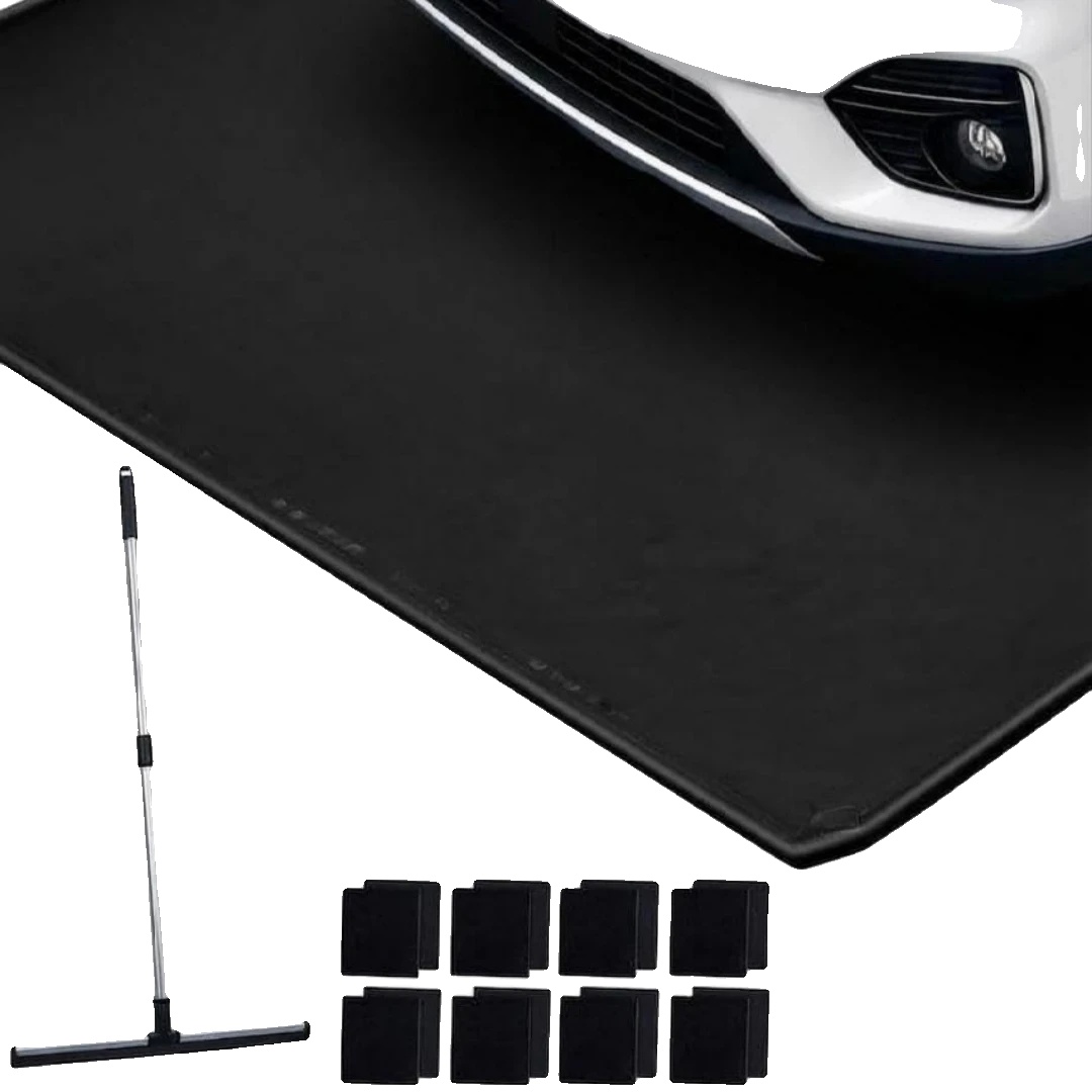 Garagenbodenmatte, Wasserdichtes Pvc, Rutschfestes Design, Schwarz 236.2 × 487.7 Cm
