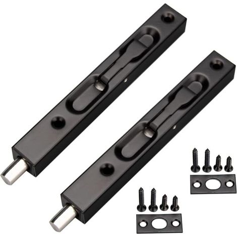 Einsteckschlösser – 15 Cm, Geeignet Für Fenstertüren, Verbundtüren, Holztüren Usw. – 2er-pack, Schwarz