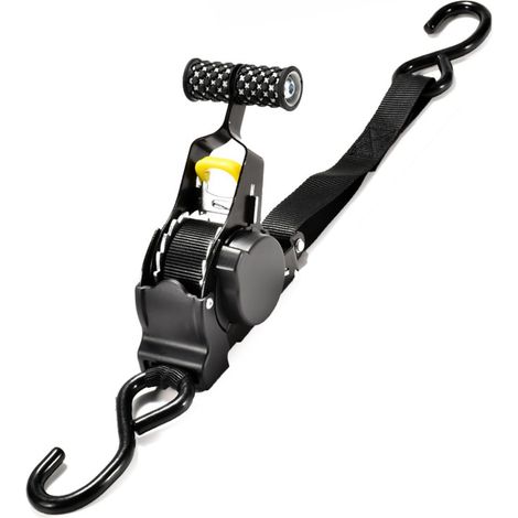Einziehbare Ratschengurte [2er-pack] - Hochleistungs-spanngurte 2,5 Cm X 25 Cm (1 Zoll X 10 Zoll) Mit Einer Bruchfestigkeit Von 750 Kg (1650 Lb) Und S-haken Für Lkws Usw.