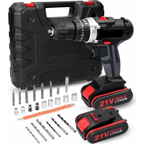 Elektrische Bohrmaschine, Multifunktions-bohrmaschine Für Den Haushalt, 3-in-1-minischrauber Mit Einstellbarer Drehzahl, 25 Geschwindigkeitsstufen Und Drehmomenteinstellungen