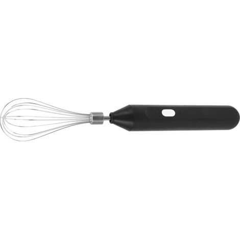 Elektrischer Mini-schneebesen – 3 Geschwindigkeitsstufen – Ideal Zum Backen, Für Kaffee, Ketchup, Latte Macchiato Und Mehr – Schwarz – 2 Rührbesen